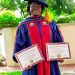 Chief Superintendent Dr. Sarah Aba Afari, the Madina Divisional Crime Officer of the Ghana Police Service, has been awarded two honorary doctorate degrees. – Copy